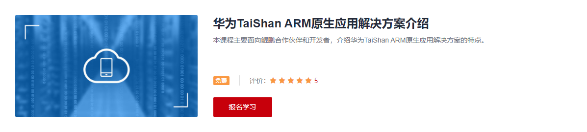 华为TaiShan ARM原生应用解决方案介绍