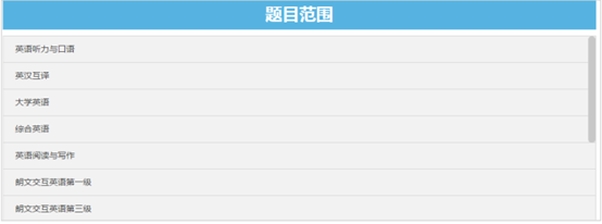 题目范围