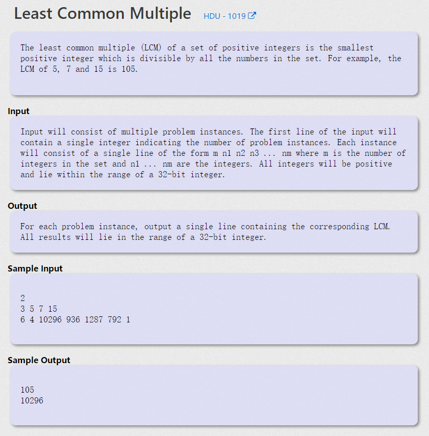 Least Common Multiple 最小公倍数 先除再乘 华为云